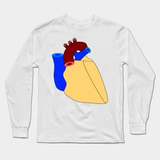 A human heart illustration on white Long Sleeve T-Shirt